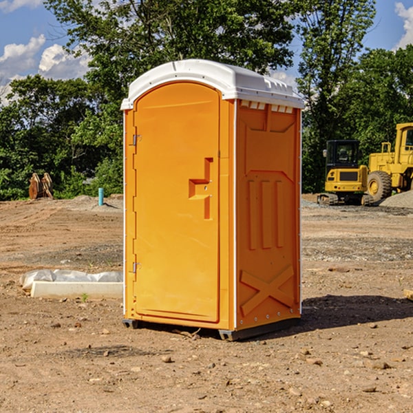 how often are the portable restrooms cleaned and serviced during a rental period in Burnt Ranch